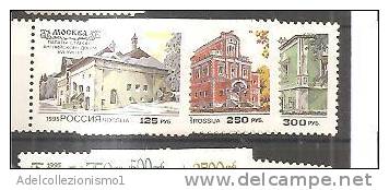 52327)n°3 Valori Russi 1995 - Architettura Russa - Nuovi - N°6136/39a - Colecciones