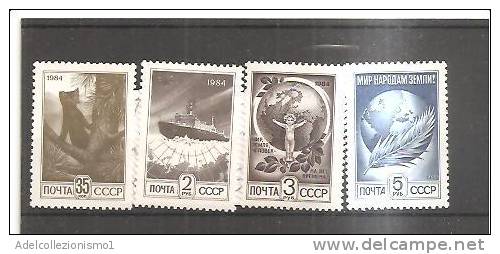 52335)n°4 Valori Russi 1984 - Serie Ordinaria -  Nuovi - N°5122/25 - Sammlungen