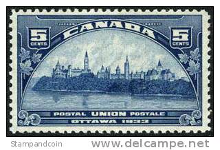 Canada #202 XF Mint Hinged 5c Ottawa UPU From 1933 - Unused Stamps