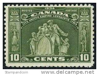 Canada #209 Mint Hinged 10c Loyalist Monument From 1934 - Unused Stamps