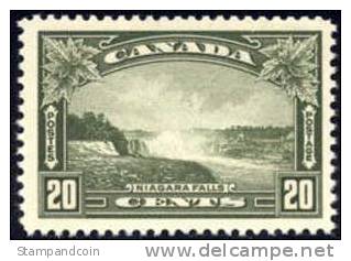 Canada #225 Mint Hinged 20c Niagara Falls From 1935 - Neufs
