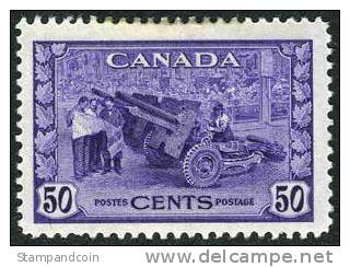 Canada #261 Mint Hinged 50c Munitions Factory From 1942 - Unused Stamps