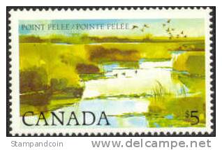 Canada #937 XF Mint Never Hinged $5 Point Pelee National Park From 1982-87 - Neufs