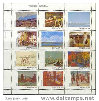 Canada #966a XF Mint Never Hinged Sheet Of 12 For Canada Day From 1982 - Unused Stamps