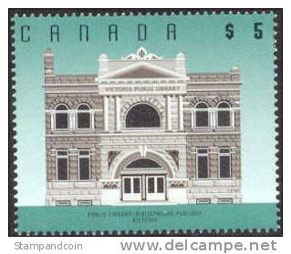 Canada #1378 Mint Never Hinged $5 Carnegie Library, Victoria From 1991 - Neufs