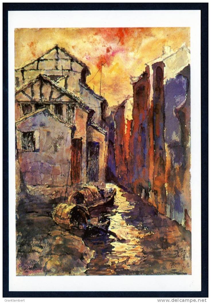 China  Shanghai - The Old Town In Sunset - Xu Yuanzhang's Watercolour - China