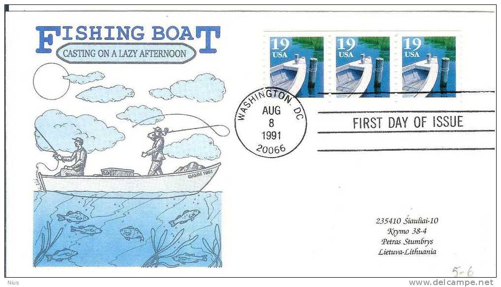 USA 1991 FDC Fishing Boat - 1991-2000