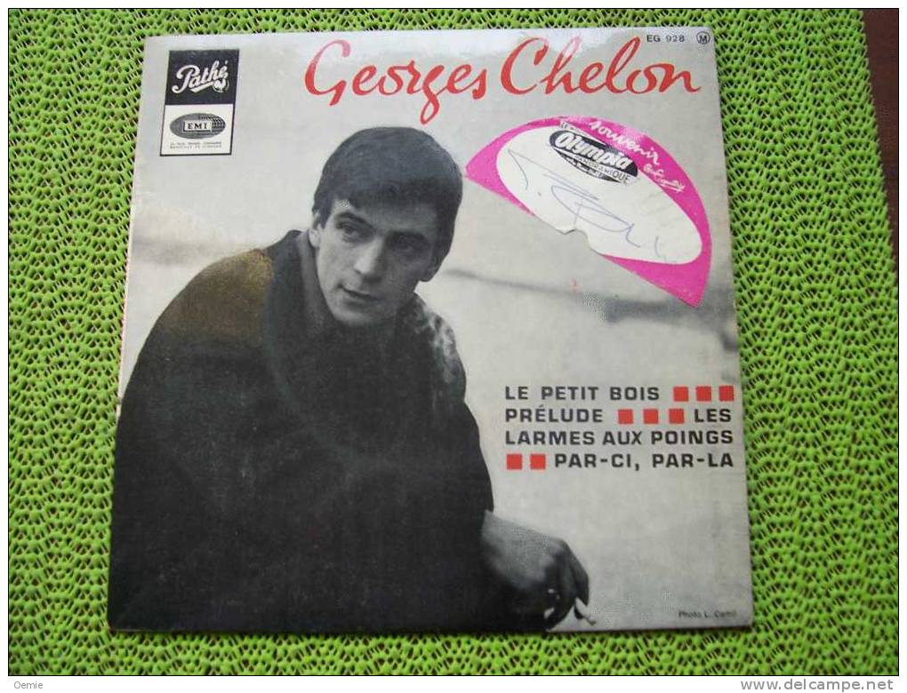 GEORGES CHELON  LE PETIT BOIS   °  SUR VINYLE 45 TOURS - Autógrafos