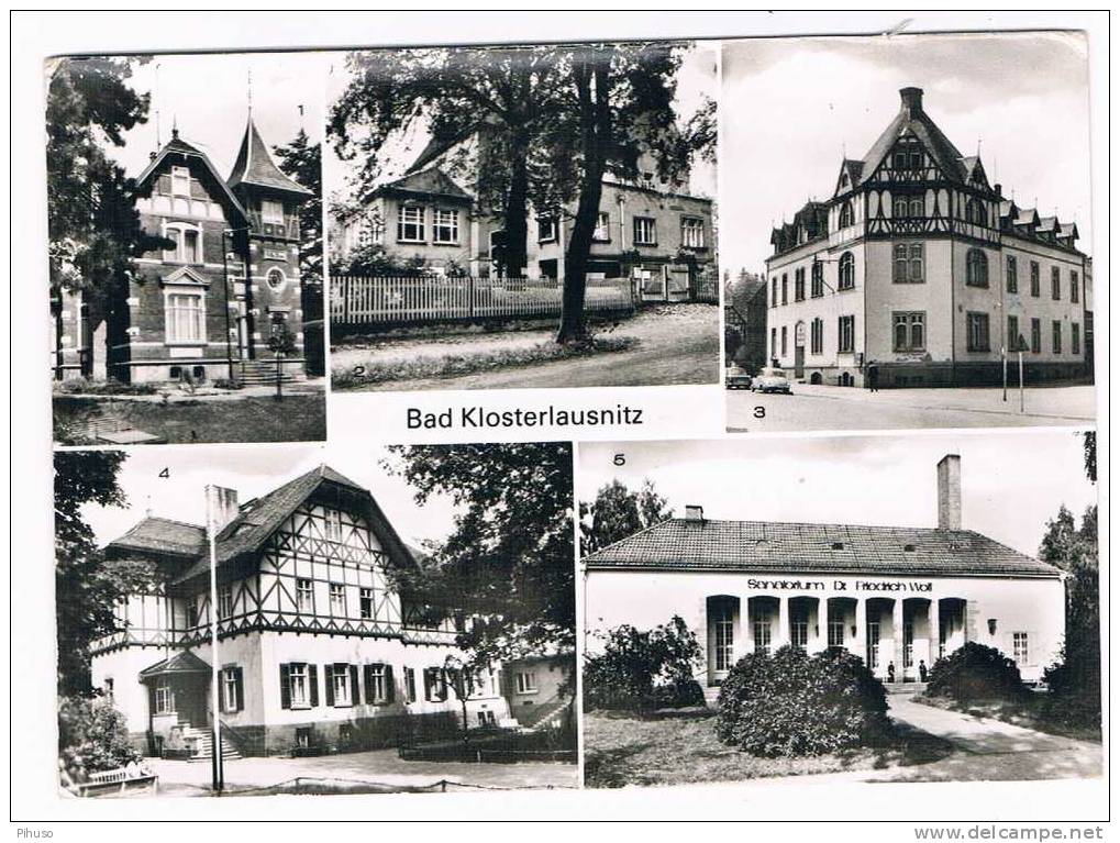 D1370   BAD KLOSTERLAUSNITZ : Gruss Aus ( 5-picture Postcard) - Bad Klosterlausnitz