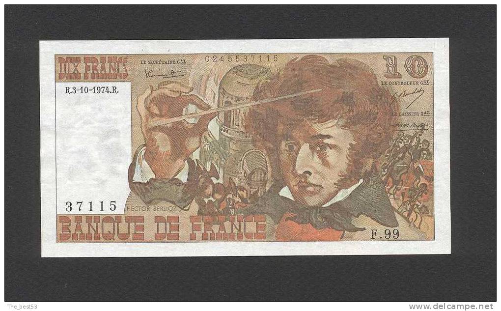 10 Francs -  Berlioz   1974 - 10 F 1972-1978 ''Berlioz''