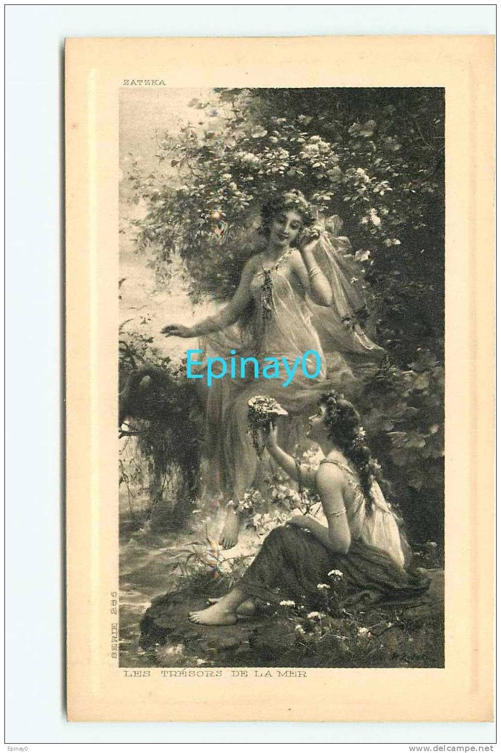 Br - ILLUSTRATEUR - ZATZKA - Série N° 285 - Les Trésors De La Mer -  FEMME - NUE - NUDE - VIENNE - VIENNOISE - Zatzka