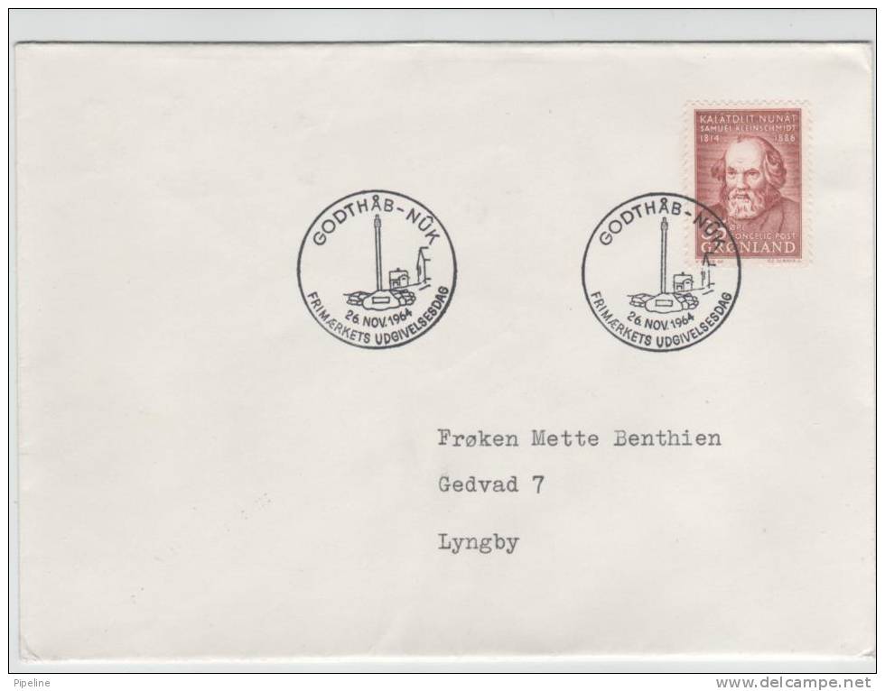 Greenland FDC 26-11-1964 Samuel Kleinschmidt Sent To Denmark - Other & Unclassified