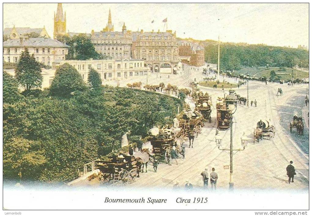Britain United Kingdom - Bournemouth Square Circa 1915 - New Reprint Postcard [P1692] - Bournemouth (a Partire Dal 1972)