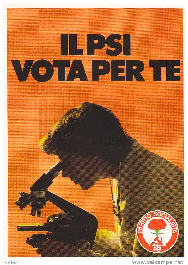 A24- PUBBLICITARIA P.S.I. - PARTITO SOCIALISTA ITALIANO -  F.G. NON VIAGGIATA - Partidos Politicos & Elecciones