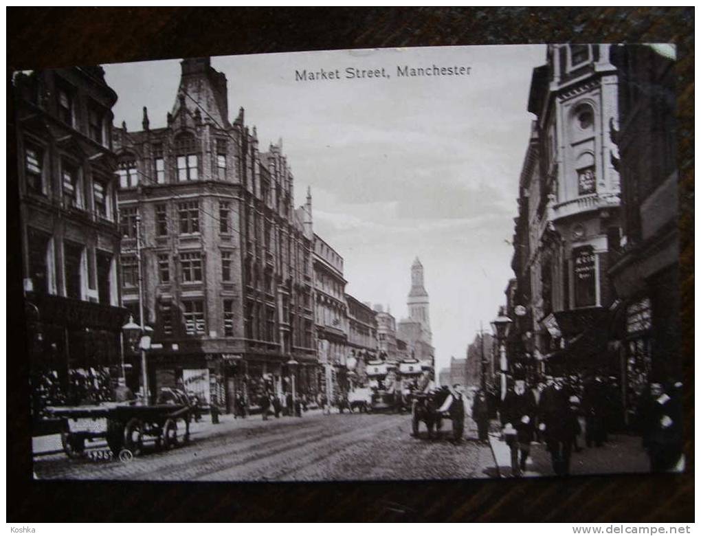 MANCHESTER - Market Street - Tramway - +/- 1920 - Valentine - Lot 147 - Manchester