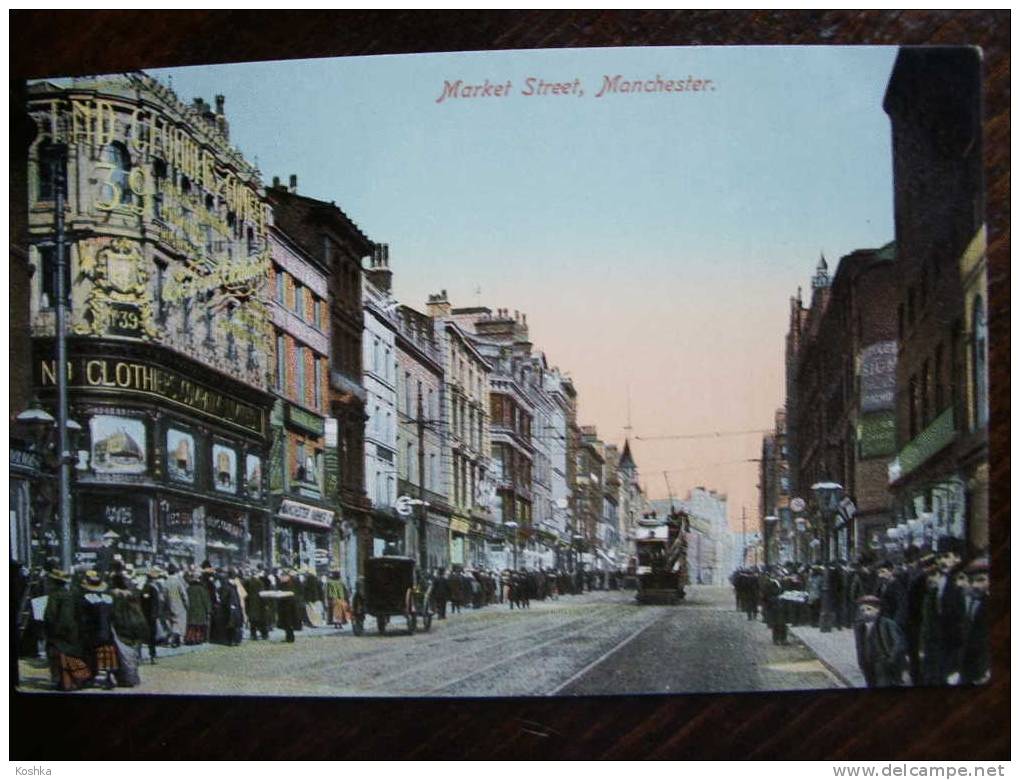 MANCHESTER - Market Street - Tramway - +/- 1910 - - Lot 175 - Manchester