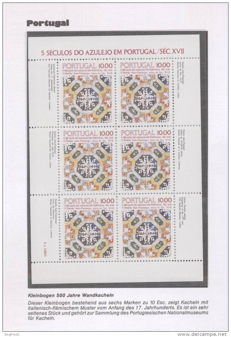 Portugal **  Kleinbogen 1557 Azulejos - Unused Stamps