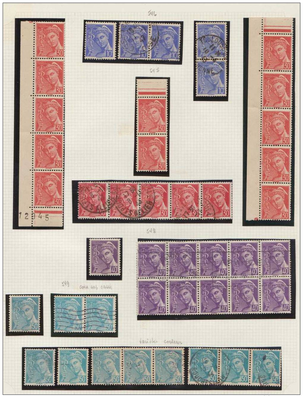 France, 1942, 550 - 78,, MNH, MH, Used - Ongebruikt