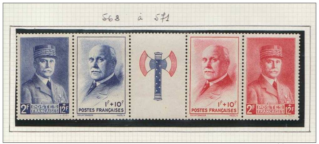 France, 1943, 581 - 611, MNH, MH, Used - Ongebruikt