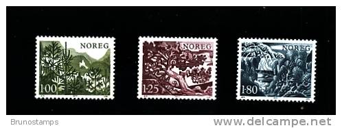 NORWAY/NORGE - 1977  TREES  SET  MINT NH - Unused Stamps