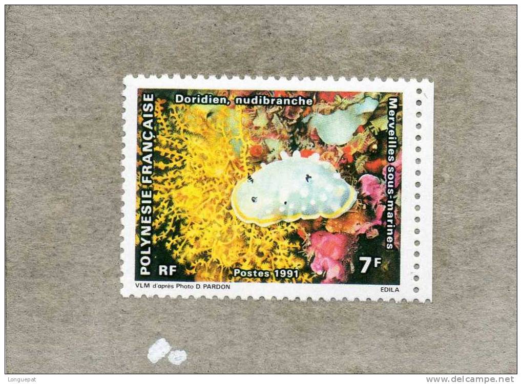 POLYNESIE Française : Merveilles Sous-marines : Nudibranche Doridien - Unused Stamps