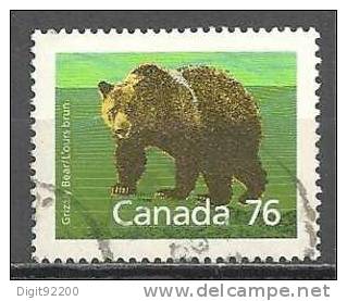 1 W Valeur Oblitérée, Used - CANADA - N° 1016-19 - Bears