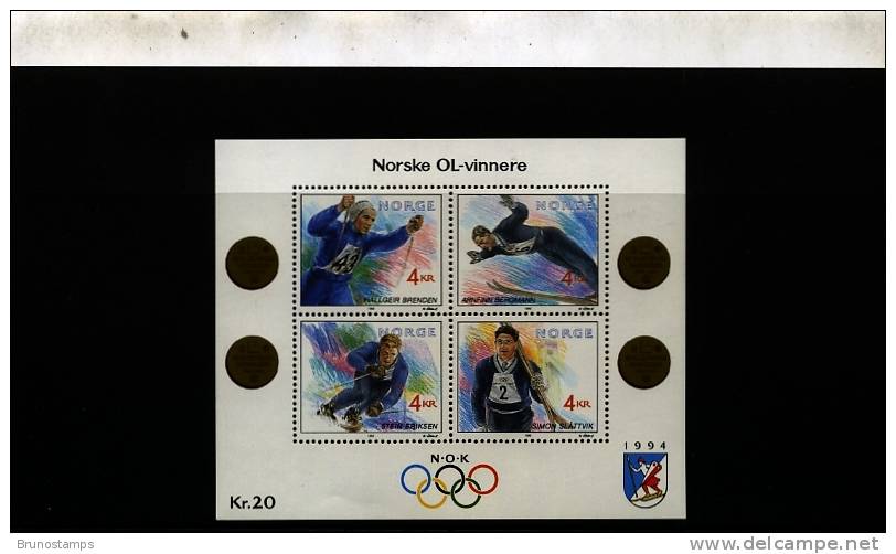 NORWAY/NORGE - 1992  WINTER OLYMPIC GAMES  MS  MINT NH - Hojas Bloque