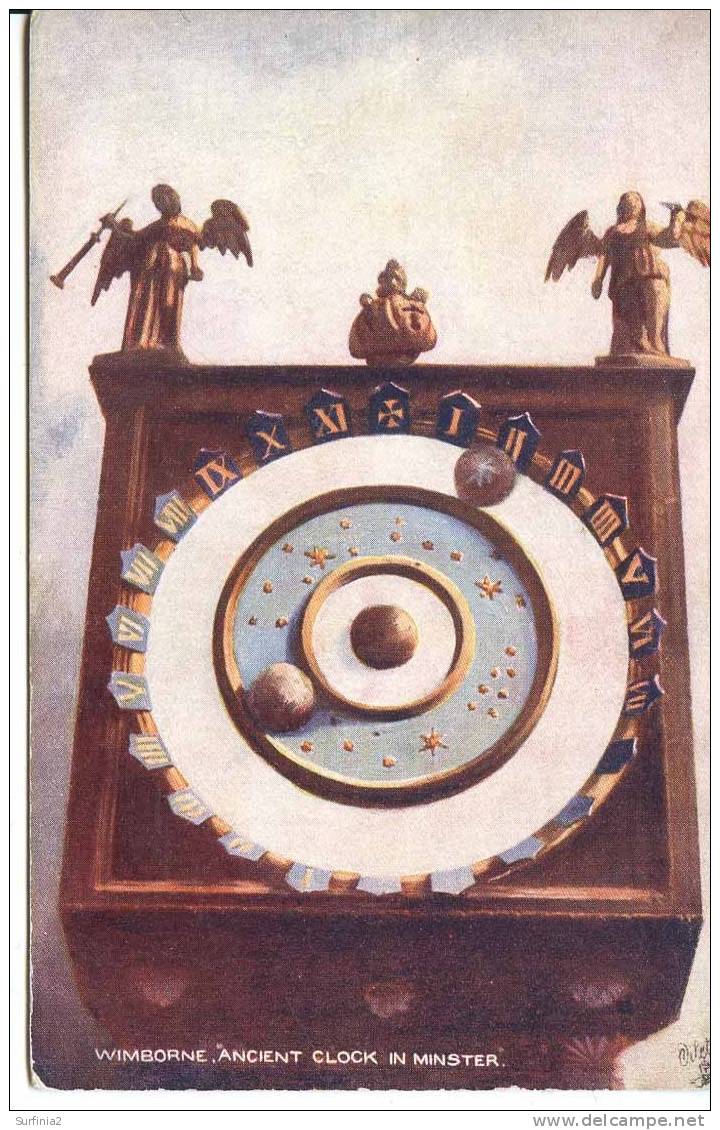 TUCKS OILETTE SERIES 7034 - WIMBORNE - ANCIENT CLOCK IN MINSTER - Autres & Non Classés
