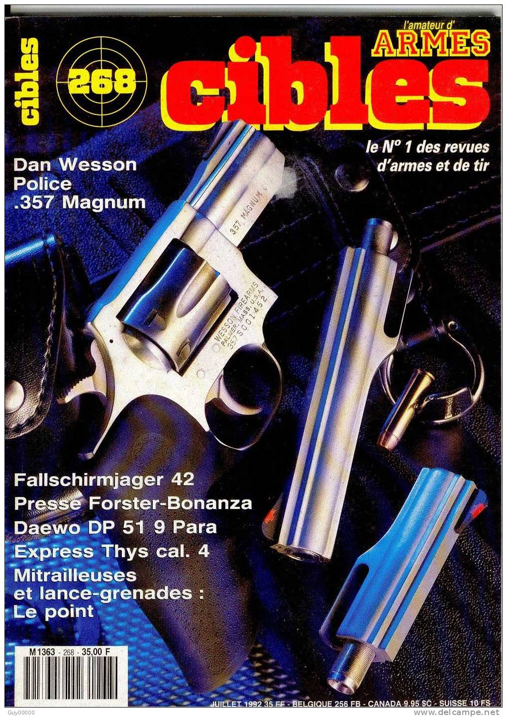 Revue N° 268 De L´amateur D´armes CIBLES En 1992 - Wapens