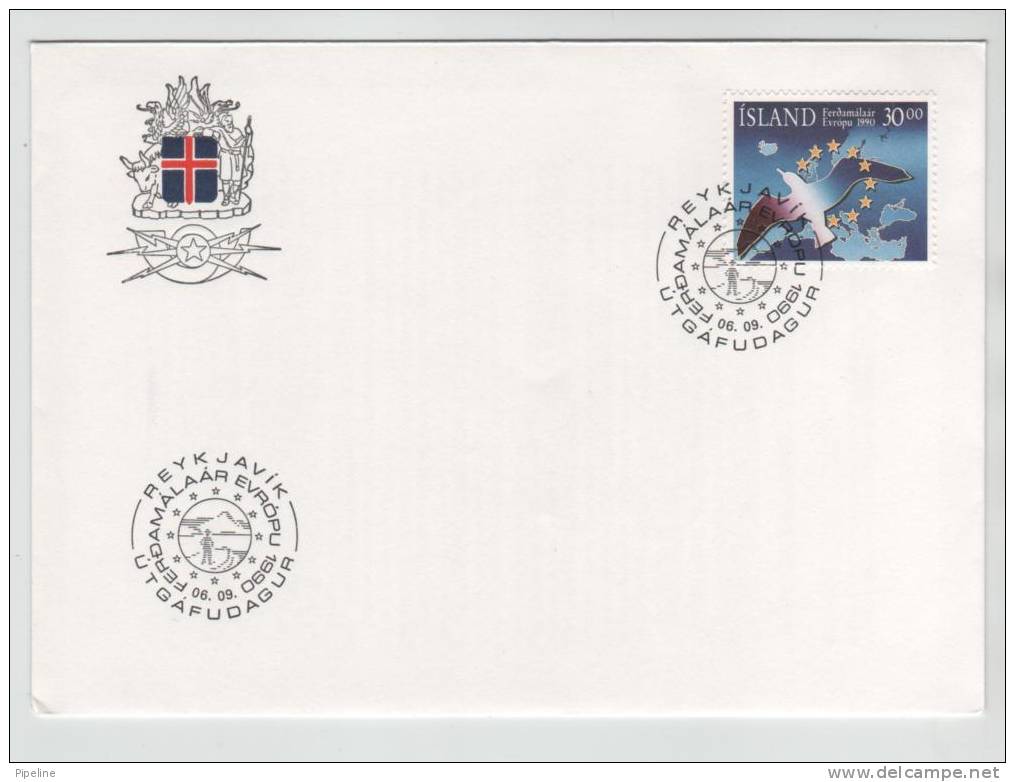 Iceland FDC 6-9-1990 European Tourist Year - FDC