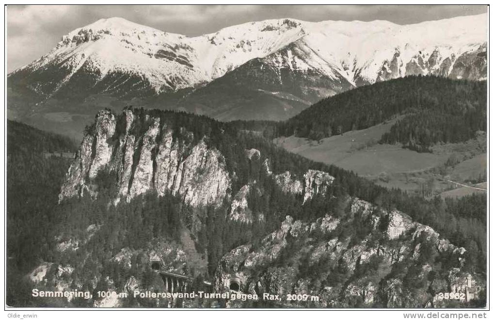 Alte AK Semmering, Polleroswand-Tunnel Gegen Rax 1956 - Semmering