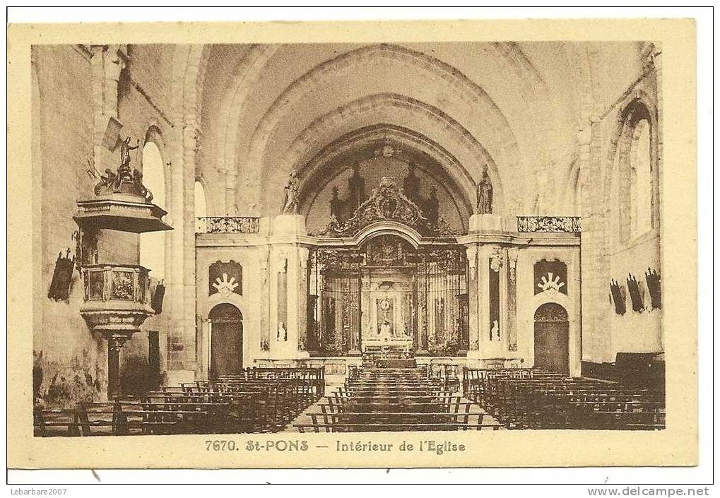 7670 - SAINT-PONS - INTERIEUR DE L´EGLISE - Other & Unclassified