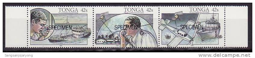 Specimen, Tonga Sc785 Telecommunications, Ship, Space - Africa