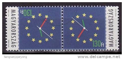 Specimen, Hungary Sc3859 EU Membership, Clock - Clocks