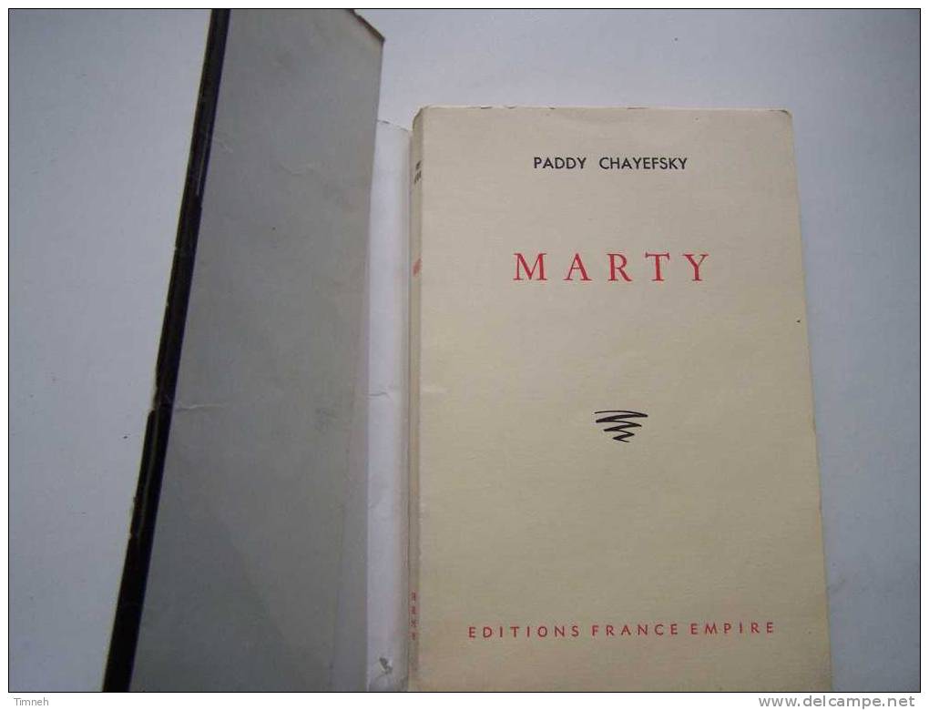 MARTY-Paddy CHAYEFSKY-1955 Ditions FRANCE-EMPIRE-photo-broch é-jaquette- - Cinéma / TV