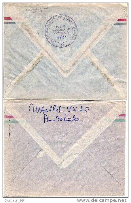 Deux (2) Lettres Et Beaux Timbres 1981 - Madagascar (1960-...)