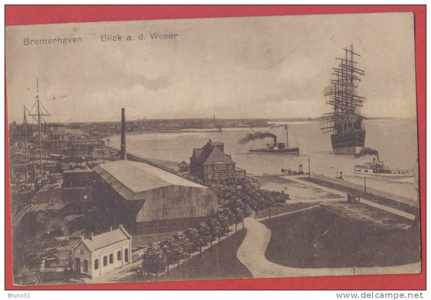 Bremerhaven : Blick A. D. Weser ; Voilier 4 Ou 5 Mats . - Bremerhaven