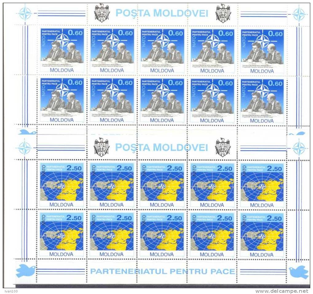 1994. Moldova, NATO, 2 Sheetlets Of 10v, Mint/** - Moldavia
