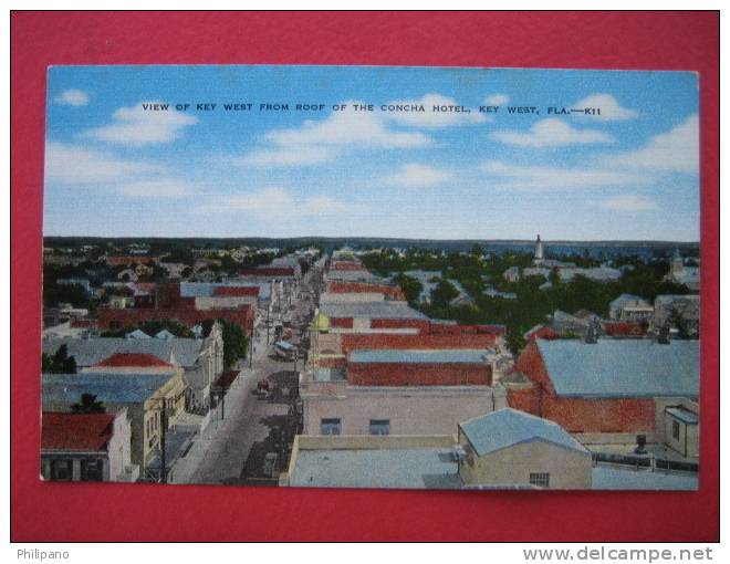 Key West Fl   Aerial Street View Linen - Key West & The Keys