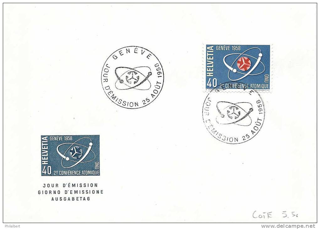 2ème Conférence Atomique, Genève 25.8.1958 - Covers & Documents