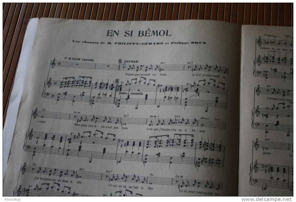 SUCCés DU CINEMA EN SI BEMOL CHANSON DE PHILIPPE GERARD ET P. BRUN ED METROPOLITAINE MUSIQUE PARTITION MUSICALE ANCIENNE - Componisten Van Filmmuziek