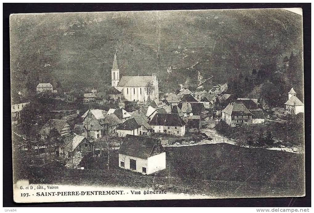 CPA  ANCIENNE- FRANCE- ST-PIERRE-D'ENTREMONT (38)- VUE GENERALE DU VILLAGE EN GROS PLAN- - Saint-Pierre-d'Entremont