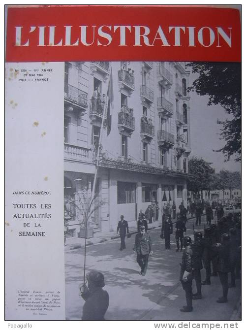 L’ILLUSTRATION 5229 PETAIN ESTEVA / ROUTE ARCTIQUE/ LIGNITE  29 Mai 1943 Page 321 Le Maréchal Pétain Et L’amiral Esteva - L'Illustration