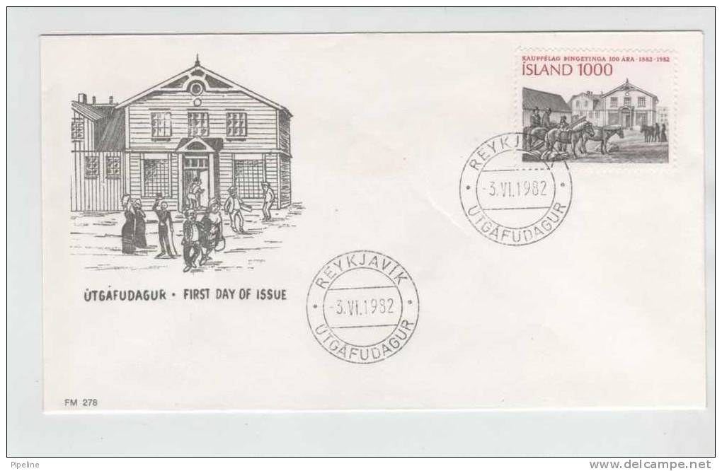 Iceland FDC Co-operative Society 100th Anniversary 3-6-1982 - FDC