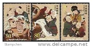 China 2004-11 Sima Guang Breaking The Vat Stamps Famous Chinese - Neufs