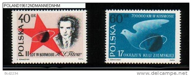 POLAND 1961 2ND MANNED SPACE FLIGHT TITOW ON WOSTOCK II NHM Cosmos Soviet Russian Cosmonaut Dove Bird ZSSR Russia - Europe