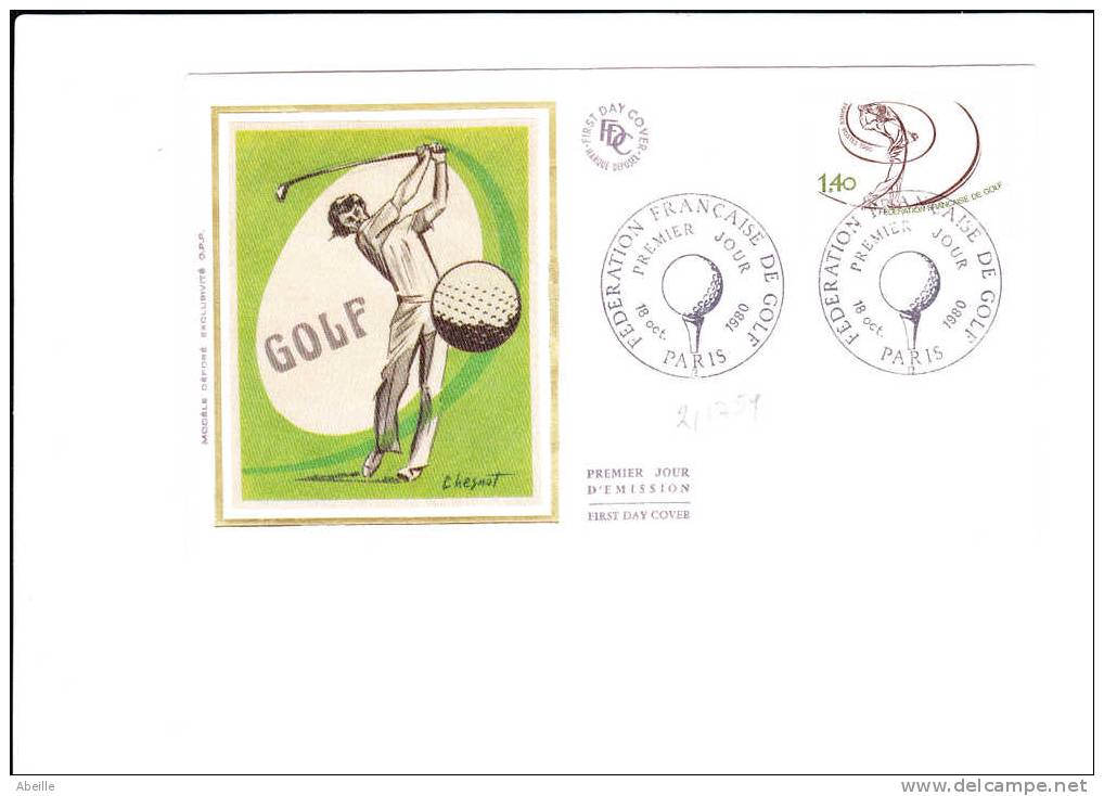 21/759   FDC FRANCE - Golf