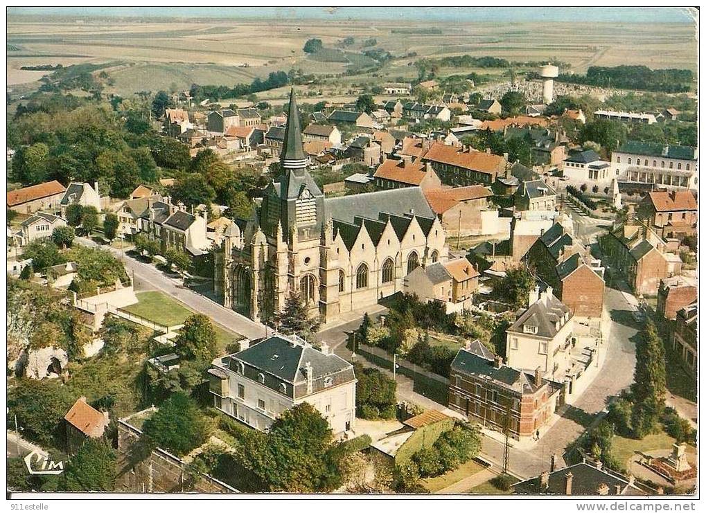 80 Montdidier  -- Vue Aérienne - église St- Pierre - Montdidier