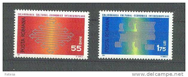 ROEMENIE  COLABORAREA CULTURAL ECONOMICA INTEREUROPEANA   1971 ** - Unused Stamps