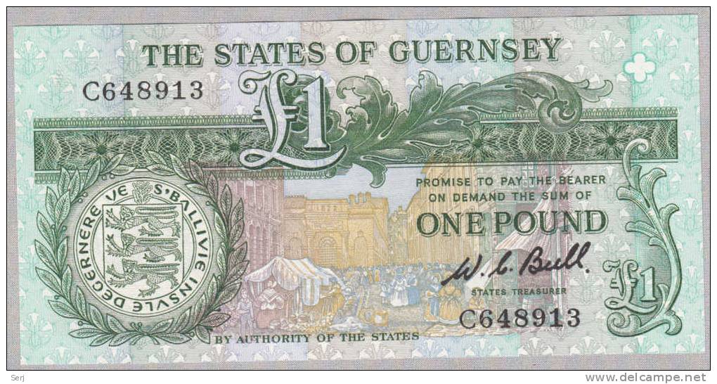 GUERNSEY 1 POUND (1980-89) UNC  NEUF  P 48a 48 A - Guernsey